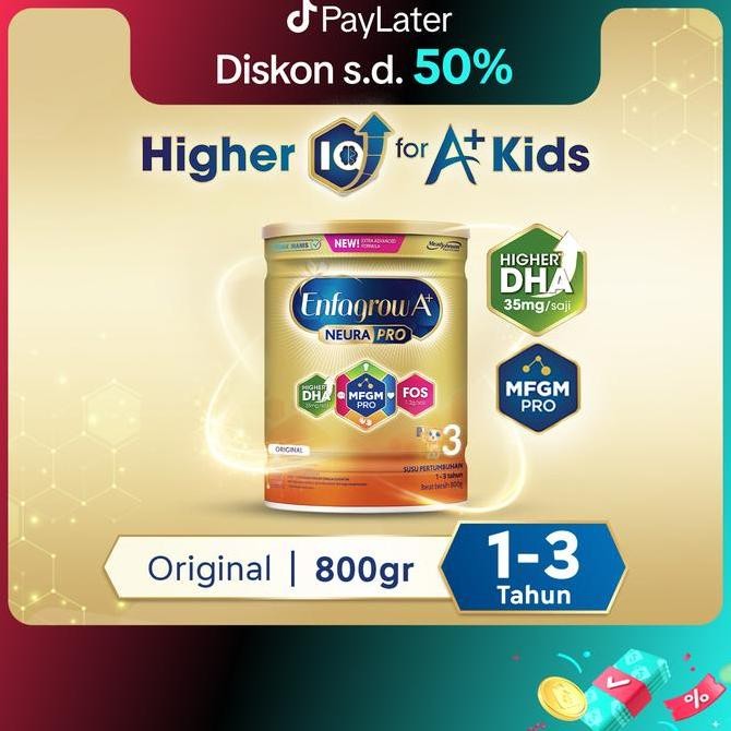 

terbaru enfagrow a+ 3 susu formula anak 1-3 tahun plain original 800gr