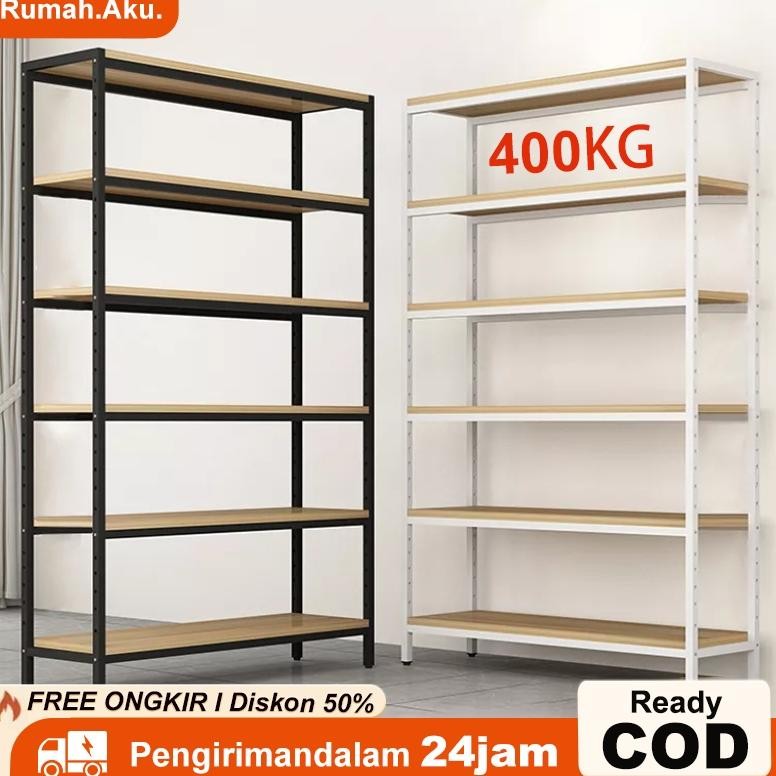 Rak Besi Siku 5 susun Rak susun rakit Rak penyimpanan  Rak gudang Serbaguna