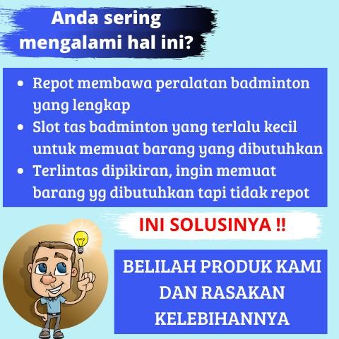 Tas Raket Badminton Bulutangkis 2 Resleting Kotak ThermoGuard high quality 1