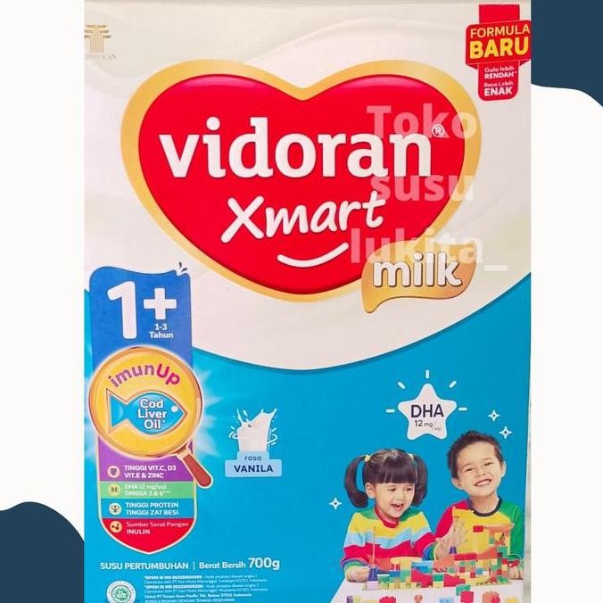 

terbaru vidoran xmart 1+ 700gr susu formula rasa vanila nutriplex anak 1 tahun