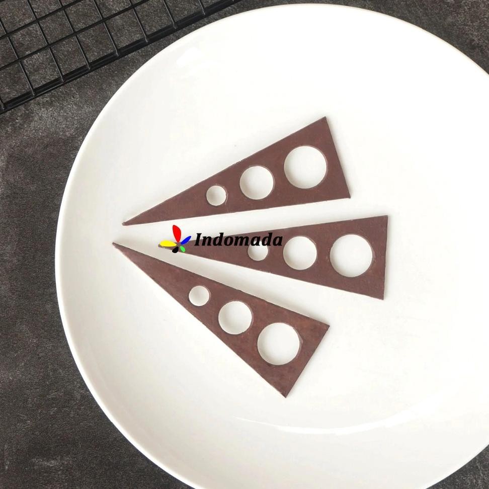 Cetakan Silikon Pagar Coklat 8 Segitiga Triangle Chocolate Birthday Cake Topper Kue Ulang Tahun