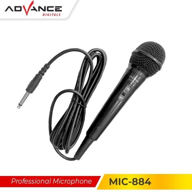 Bisa Cod Advance Mic 884 Karaoke Profesional Dynamic Microphone Kabel Mic-884 U-45