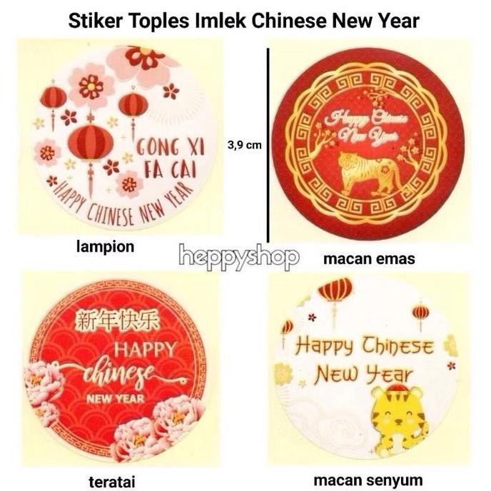 

best seller] Stiker Toples Imlek Chinese New Year (Bulat)