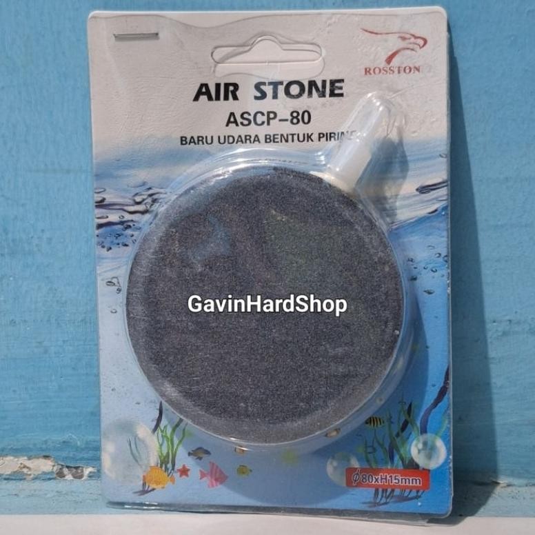 Airstone batu aerator batu aerasi bulat piring pipih 8 cm