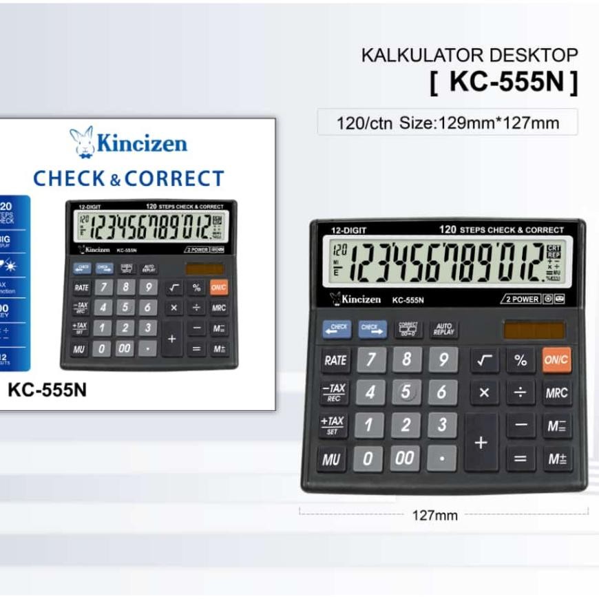 

Kalkulator Merk New Kincizen Kc555N Meja Dagang Compact 12 Dit Awet Like Karce Berkualitas Che Cek Ulang Kc 555 N Kincizen