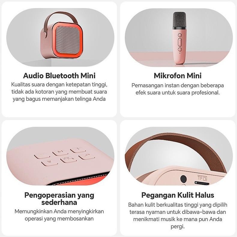 ukd-23 wd-54 Speaker Microphone Karaoke Set Bluetooth Mini Full bass Portable Bluetooth Speaker MP3 