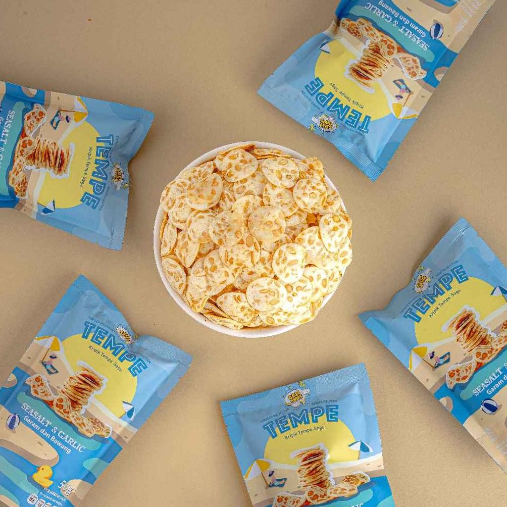 

Geli Chips - Paket Kombo 4 pcs Tempe Sagu Rasa Seasalt & Garlic 200 gr