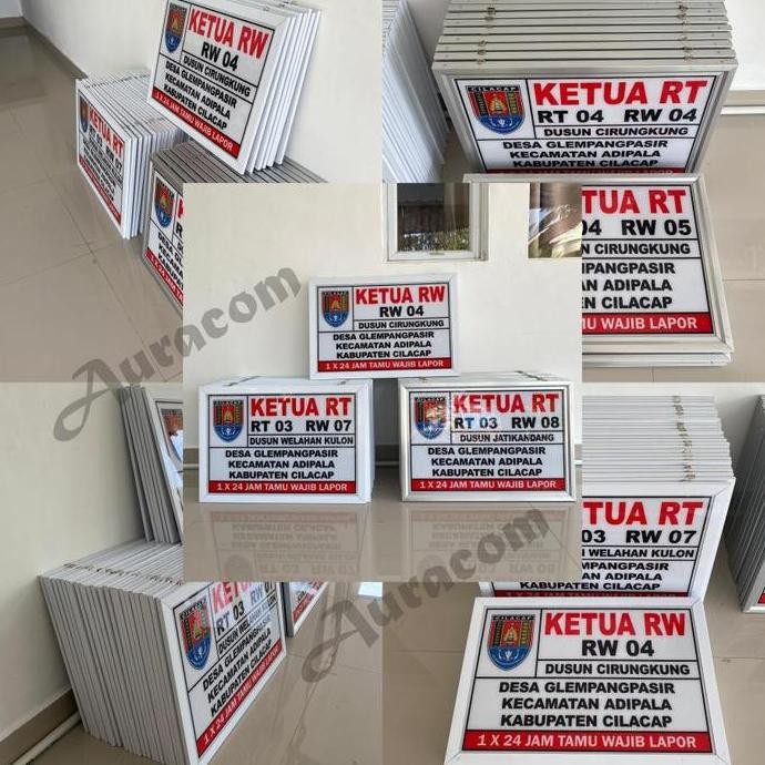 

Plang Ketua RT/RW, Plang Kepala Dusun, Papan Ketua RT/RW, Plang Custom