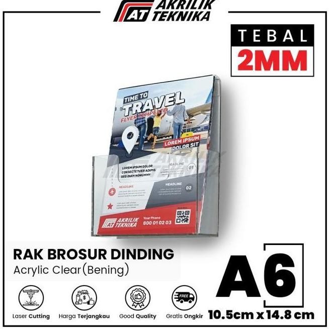 

READY TEMPAT BROSUR DINDING / RAK BROSUR TEMPEL / DISPLAY ACRYLIC A6