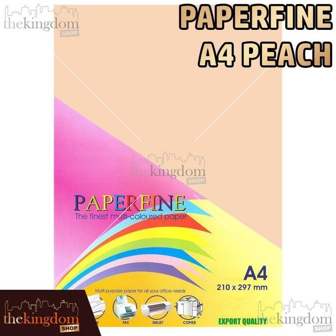 

BEBAS ONGKIR - Paperfine Kertas HVS Warna A4 Peach / Isi 500 Lembar 150