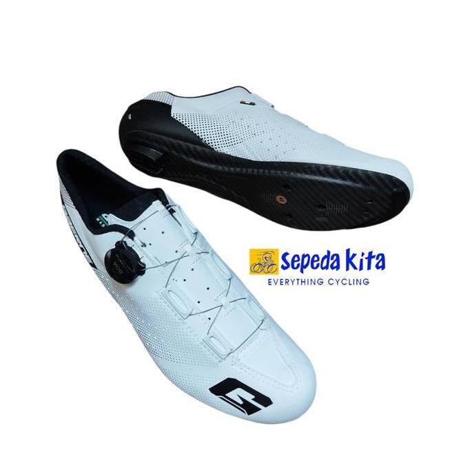 Gaerne G Tornado Carbon Shoes Matt White - Sepatu Cleat Road Bike