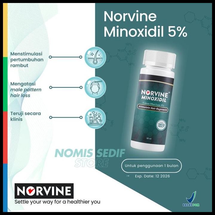 Terlaris Norvine Minoxidil 5% Original Bpom Good Quality