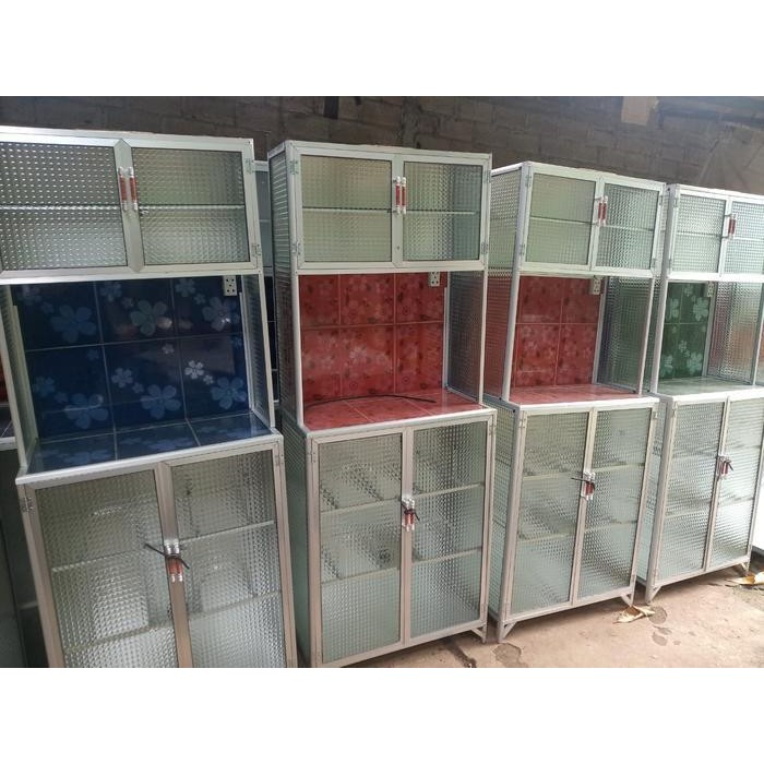 Rak Piring Aluminium Keramik 2 Pintu Mini