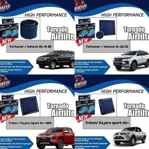 Datatec Tornado Filter Udara Replacement Open Innova Fortuner Pajero