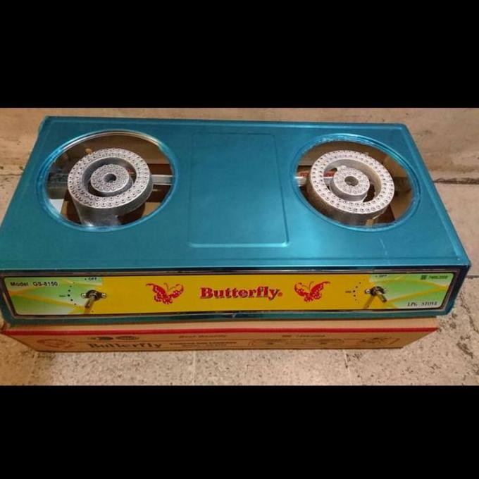 Kompor Gas 2 Tungku Stainless Burner Cor Api Besar