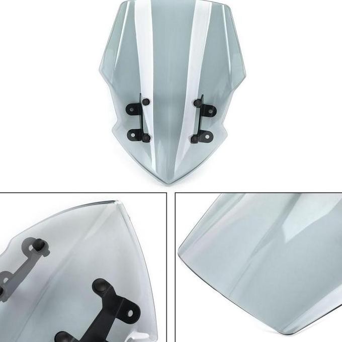 Kaca Depan Kaca Depan Sepeda Motor Plastik ABS untuk Yamaha MT-15 2018-2020 Abu-abu