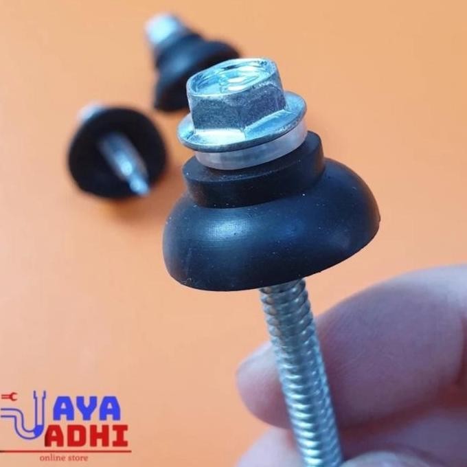 TERMURAH - Skrup + Seal Seng Gelombang Spandex Trimdek Paku Roofing Karet