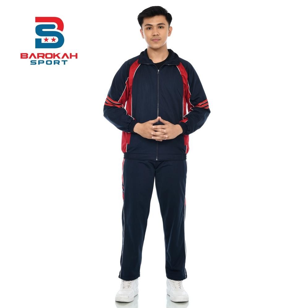 Setelan olahraga pria wanita unisex seragam olahraga setelan jaket celana olahraga jaket sport outdo