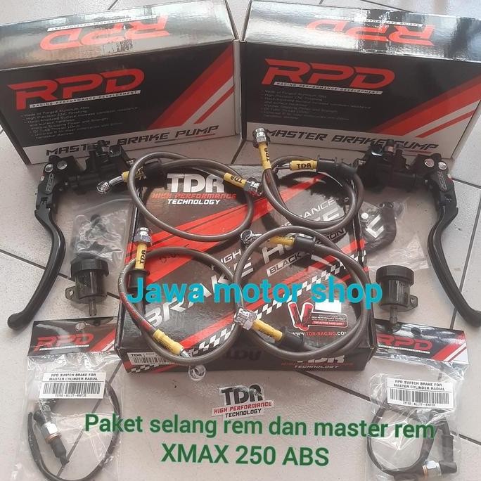TERMURAH - PAKET Selang Rem + Master Rem XMAX 250 ABS TDR CARBON + RPD