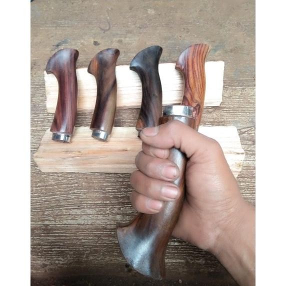 Gagang Golok Kayu Snokeling Galih Asem Motif Mutu Nugi