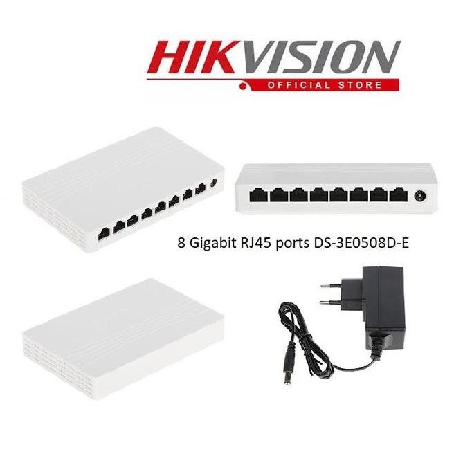 Kualitas terbaik] Hikvision DS-3E0508D-E 8 PORT GIGABIT SWITCH HUB