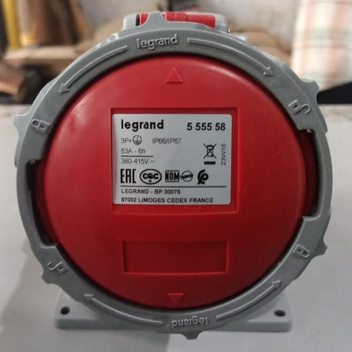 Stop Kontak Legrand Surface Mounting IP67 4 Pin 63A 555558 4 Kaki 63A