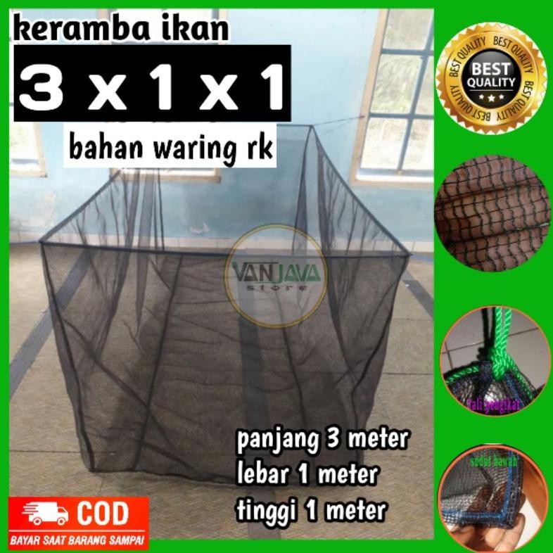 Jaring Ikan Lele Gurame 3x1x1Waring Keramba Ikan Nugi