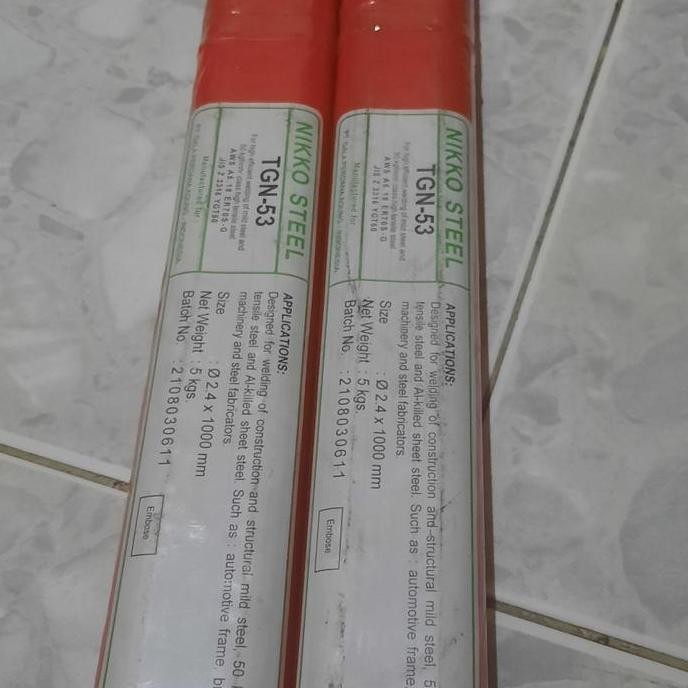 KAWAT LAS TIG BESI TGN-53 NIKKO STEEL 2.4X1000MM