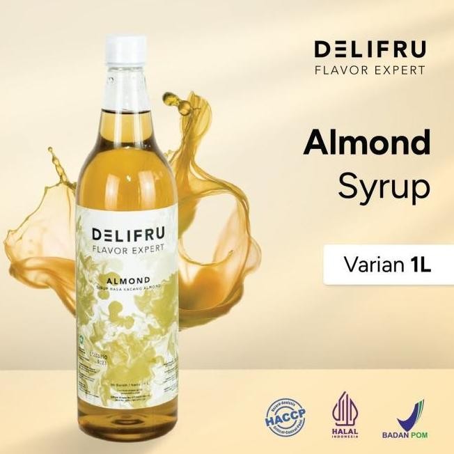 

(SALE) DELIFRU SYRUP ALMOND - SIRUP BIJI ALMOND 1 LITER