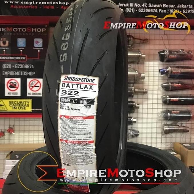 TERBARU - Ban Battlax S22 Ukuran 160 / 60 -17 Ninja 250 Fi CBR250RR R25 R15