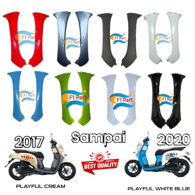 Cover Sayap depan Kiri kanan legshield luar cover body depan scoopy fi esp k93 new 2017-2020 hitam h