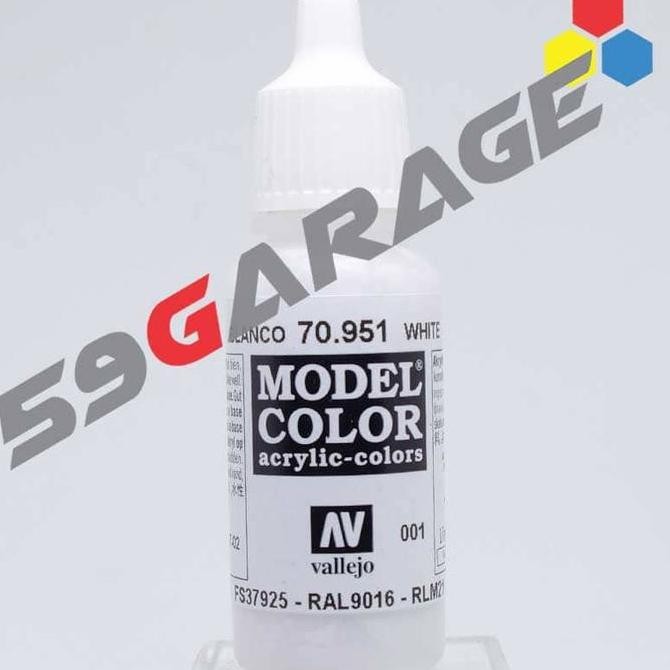 

Vallejo 70951 White Cat Airbrush Dasar Warna Putih Model Kit Original