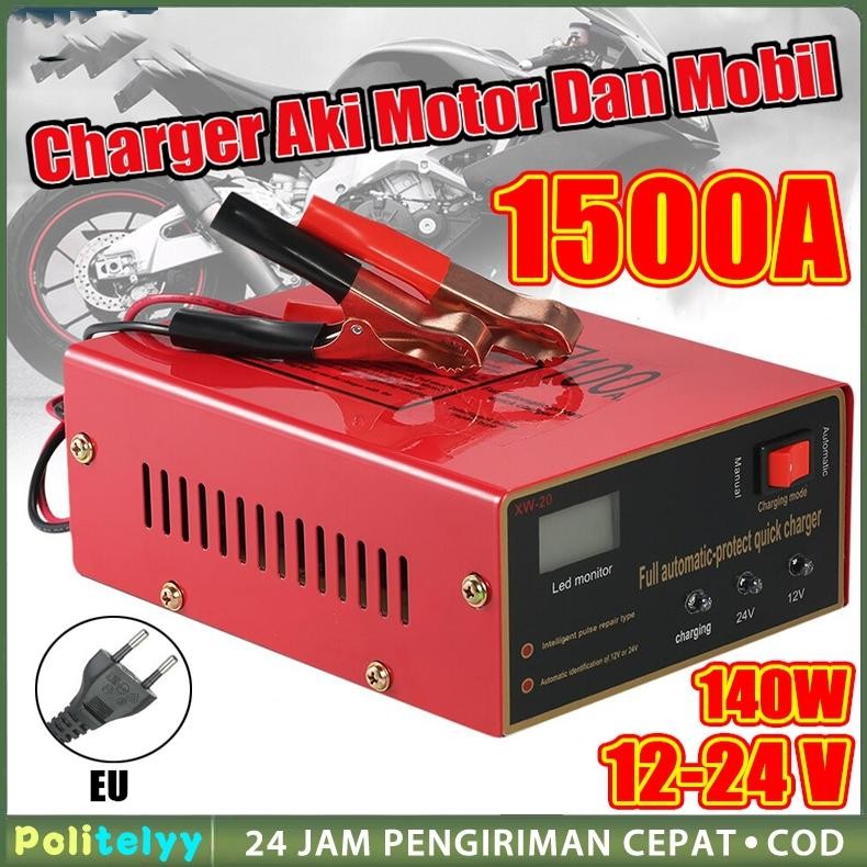 ''Terlaris" Charger Aki Motor Mobil/100A/Otomatis Accu Kering Dan Basah Lead Acid/Battery Charger Au