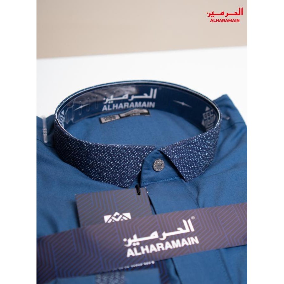 AL Haramain Jubah / Gamis Pria Remaja & Dewasa Premium Resleting (IGH 007) | Biru Gelap | Toska | Ab