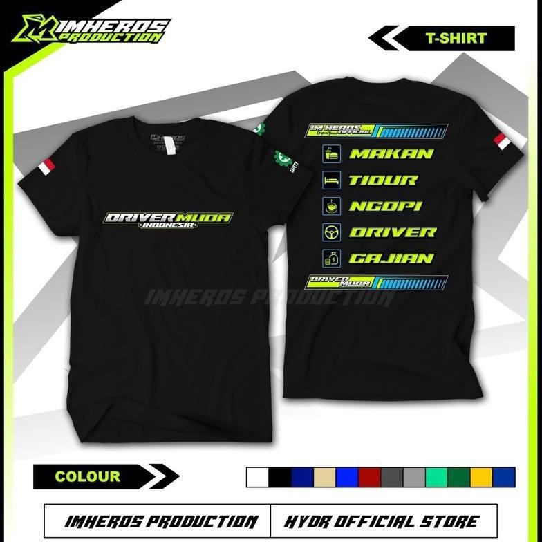 Promo Kaos Driver Muda Makan Tidur / Baju T-Shirt Distro Makan Tidur Ngopi Driver Gajian / Pakaian P
