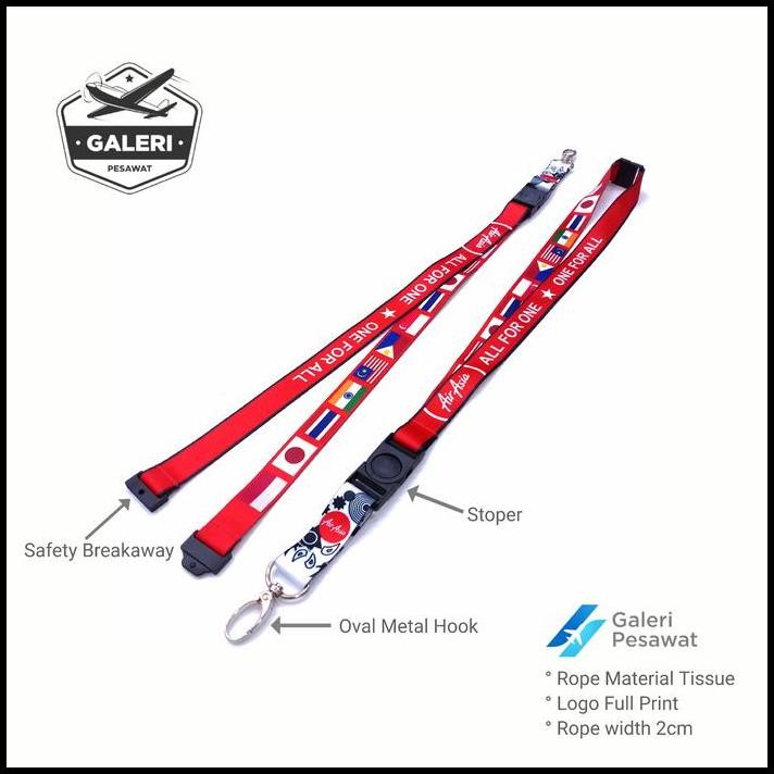 

Lanyard Gantungan Tali ID Card AIR ASIA (Bendera)