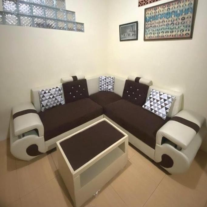 Sofa Sudut L Type Angsa + Meja Seo