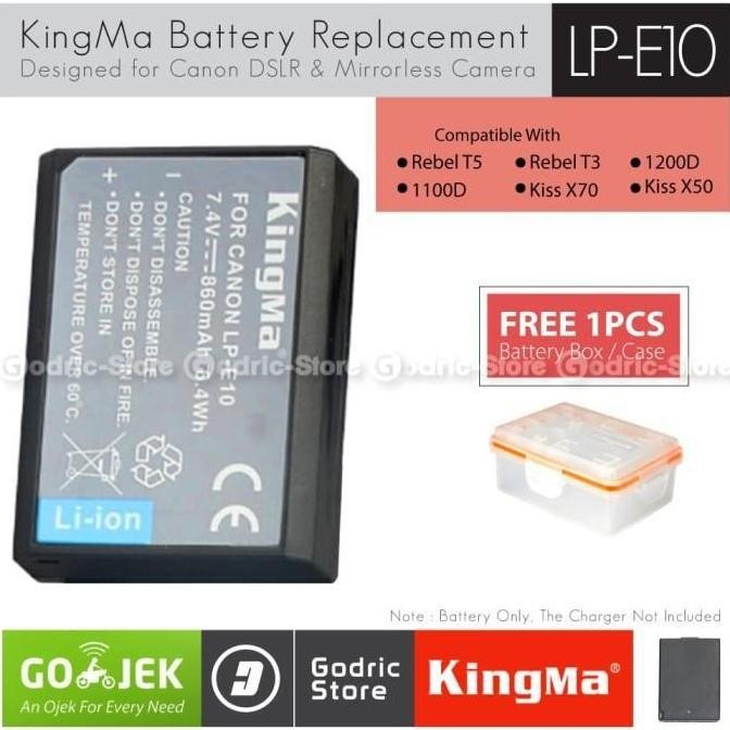 SALE KINGMA BATERAI LP-E10 FOR CANON 1100D 1200D 1300D 3000D KAMERA DSLR