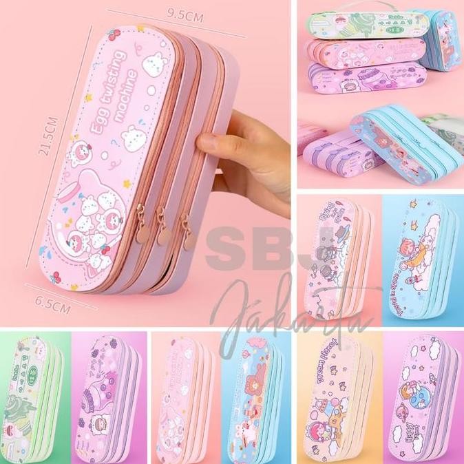 

Baru Tempat Pensil 3 Layer Korean Style Sbj-Pc3L - Pencil Case Estetik Kapasitas Besar Alat Tulis Sekolah