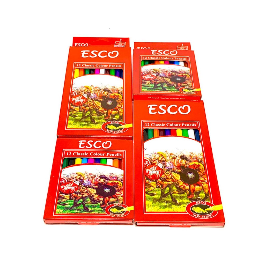 

PER LUSIN Pensil 12 Warna Esco Panjang/Pendek 12w