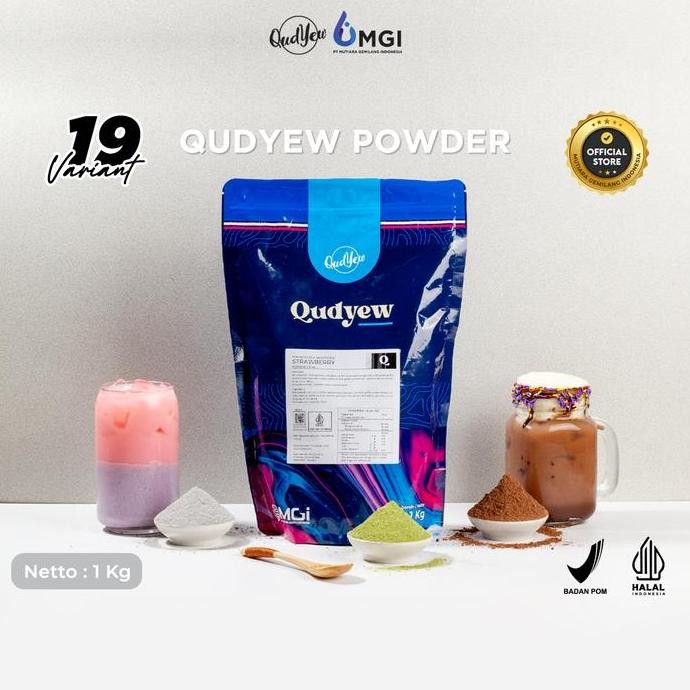 

baru qudyew premium powder drink 1kg - bubuk minuman all variant rasa premium