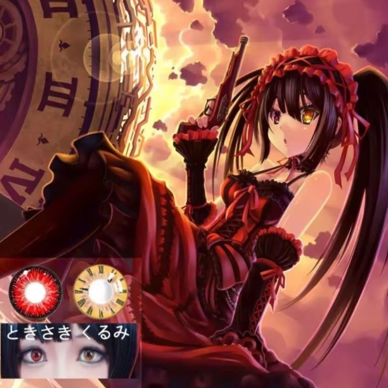 Softlens Karakter Cosplay Halloween Kurumi Yellow