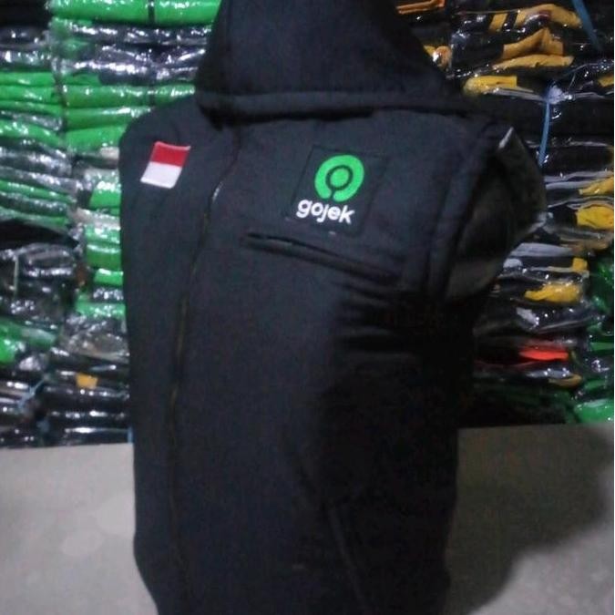 Rompi Terbaru Gojek Hitam Waterproof Tebal HC