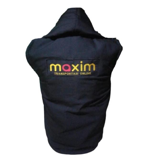 Rompi Maxim Terbaru / Rompi Hoodie Ojol Maxim Hitam Tebal HC