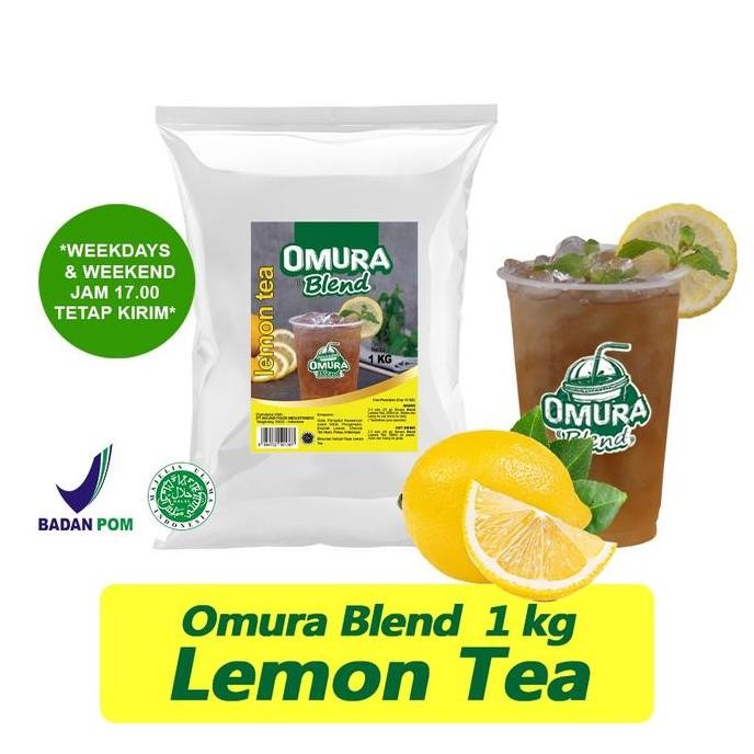 

baru omura bubuk minuman lemon tea blend 1kg - powder drink rasa teh lemon