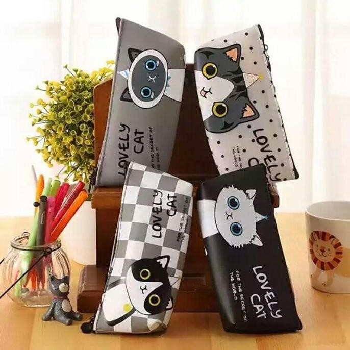 

Baru Pencil Box Lucu Motif Lovely Cat / Tempat Pensil Anak Remaja Unik