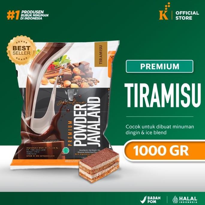 

baru bubuk minuman tiramisu premium 1kg - javaland grande serbuk rasa tiramisu creamy