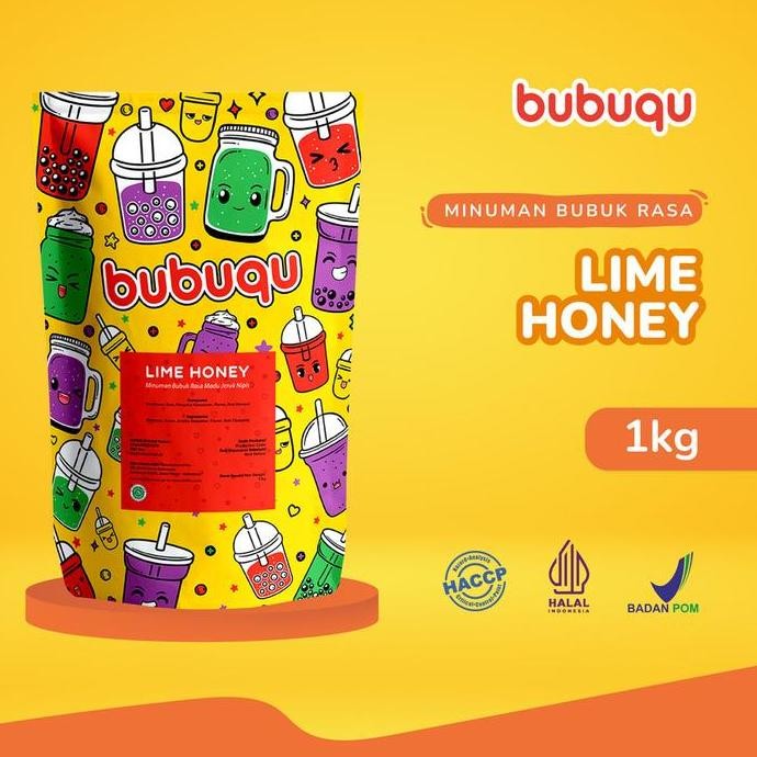 

baru bubuk minuman lime honey bubuqu 1kg - serbuk madu jeruk nipis menyegarkan