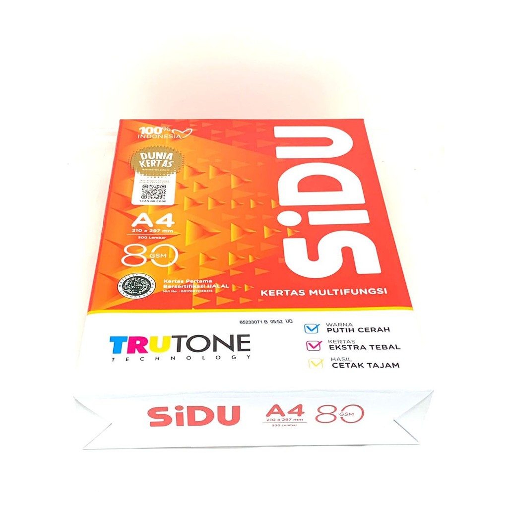 

Kertas Hvs Sidu A4 / 80 gram PER RIM