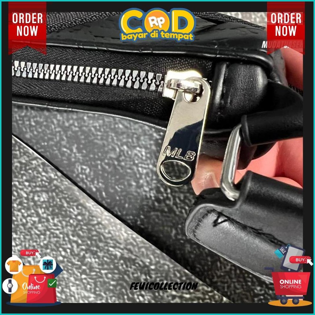 Mlb Ny Jacquard Hobo Bag Monogram Slingbag / Tas Bahu / Tas Selempang / Tas Wanita / Tas Pergi / Sli